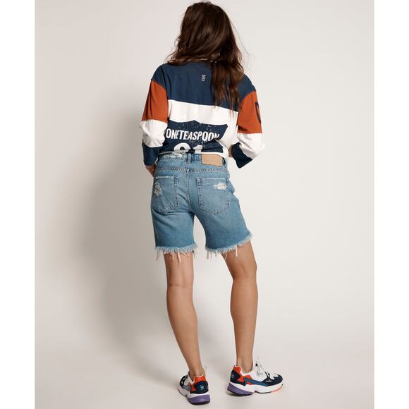 New Free People x OneTeaspoon Stevie’s Boyfriend Shorts $114 SIZE 26 Distressed - Picture 4 of 8